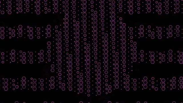 4K UHD 60fps Magenta Hexagon Pulsing Motion Screensaver VJ Loop