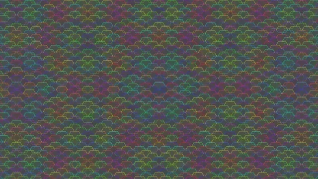 4K UHD 60FPS Neon Hexagon Grid Kaleidoscope | Colorful Abstract VJ Loop