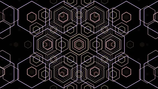 10 hours 4K UHD 60fps Neon Hexagon Kaleidoscope Screensaver Windows 10