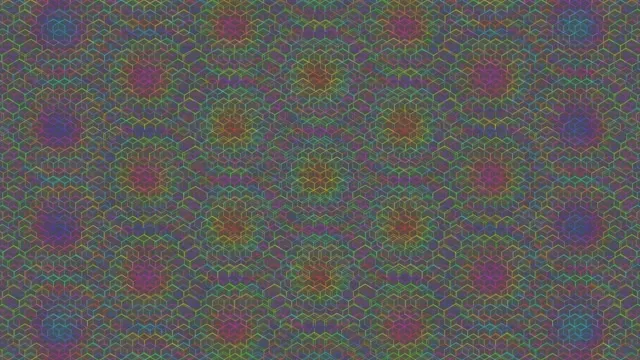 4K UHD 60fps Neon Hexagon Kaleidoscope Screensaver Windows 11 VJ Loop