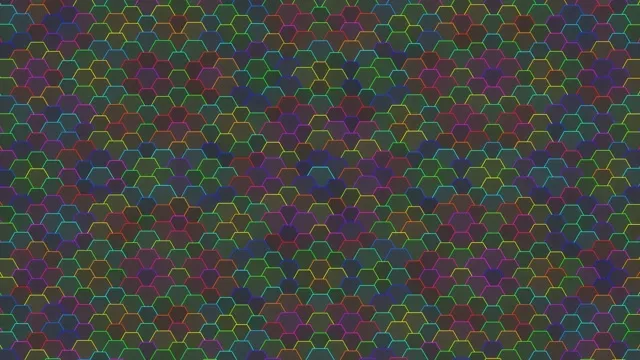 4K UHD 60fps Neon Hexagon Screensaver Live Wallpaper Pulsing