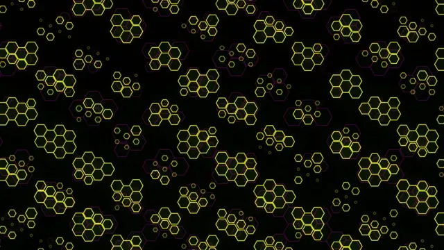 4K UHD 60FPS Neon Hexagon Screensaver PC | VJ Loop Motion Background