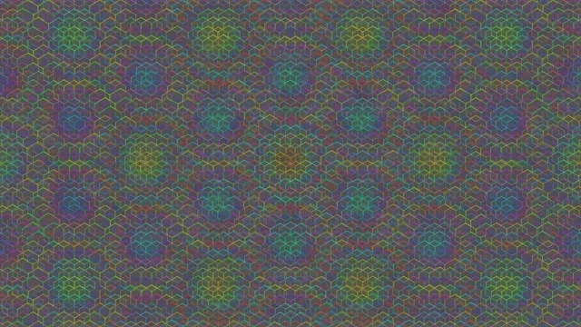 4K UHD 60fps Neon Hexagon Screensaver VJ Loop