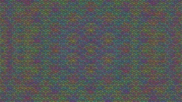 4K UHD 60fps Neon Hexagon Screensaver VJ Loop