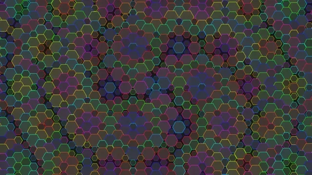 4K UHD 60fps Neon Hexagon Screensaver VJ Loop