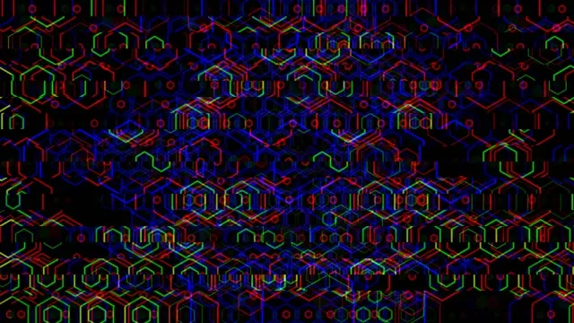 10 hours 4K UHD 60fps Neon Hexagon Screensaver VJ Loop