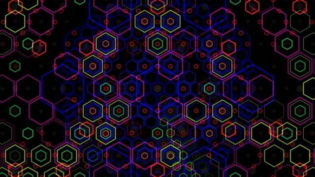 10 hours 4K UHD 60fps Neon Hexagon Screensaver Windows 10 VJ Loop