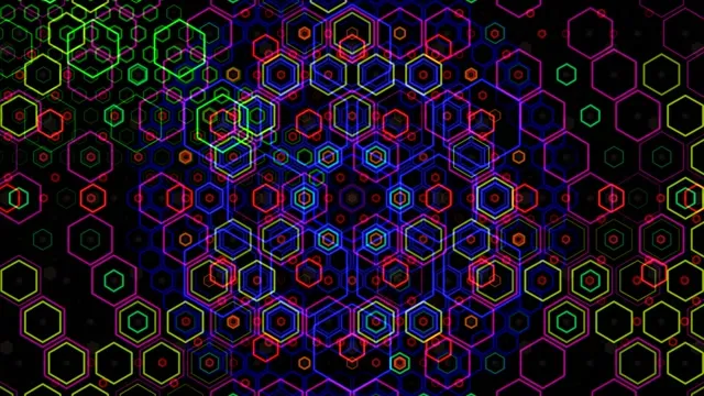10 hours 4K UHD 60fps Neon Hexagon Screensaver Windows VJ Loop