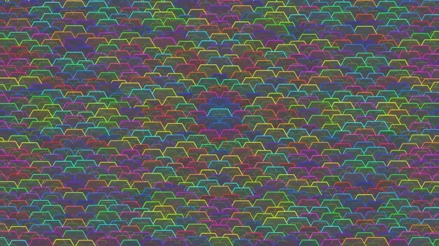 4K UHD 60fps Neon Hexagon Wave Screensaver VJ Loop