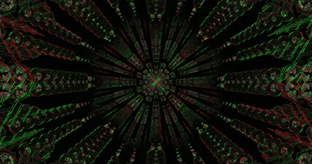 # 4K UHD 60FPS Neon Kaleidoscope | Green Red Gold Fractal VJ Loop