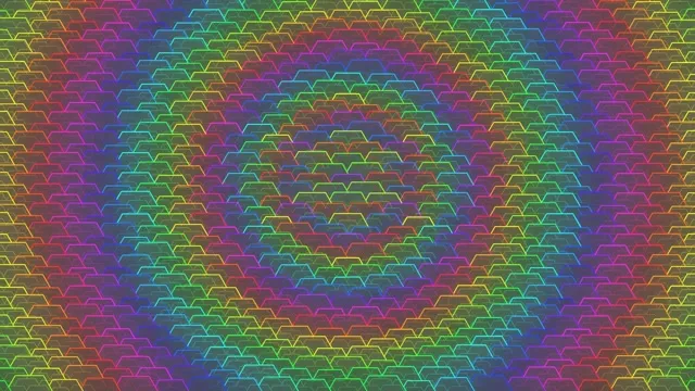 4K UHD 60FPS Neon Magenta Cyan Gold Hexagon Flow Screensaver VJ Loop