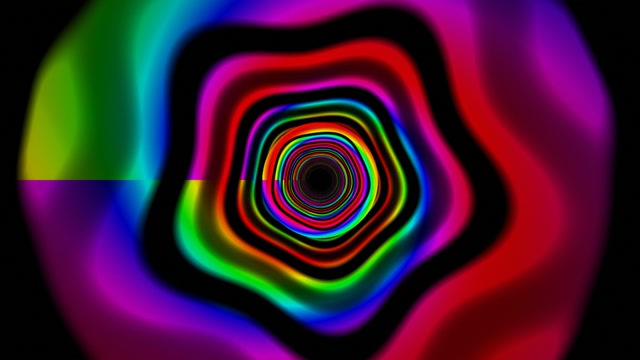 10 hours 4K UHD 60fps Neon Spiral Kaleidoscope Screensaver Windows 10