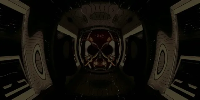 Neon Tunnel VJ Loop 2:1 Univisium 60fps Screensaver Pulsating Red Grid