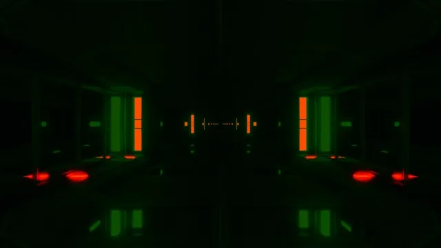 4K Uhd 60Fps Neon Tunnel Screensaver Green Orange Geometric Vj Loop Windows 11