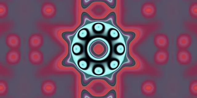 neon tunnel 2:1 univisium 60fps screensaver cyan red hypnotic vj animation