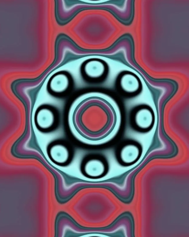 neon tunnel 4:5 instagram 60fps screensaver red geometric mandala vj animation