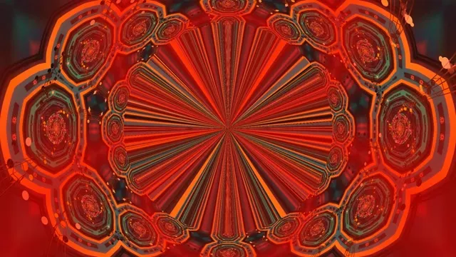 4K UHD 60fps neon tunnel screensaver pc live wallpaper red kaleidoscope