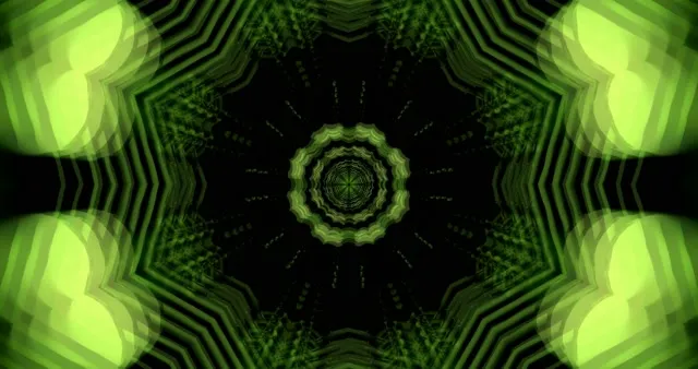 4K UHD 60fps Neon Tunnel Screensaver PC - VJ Loop Green