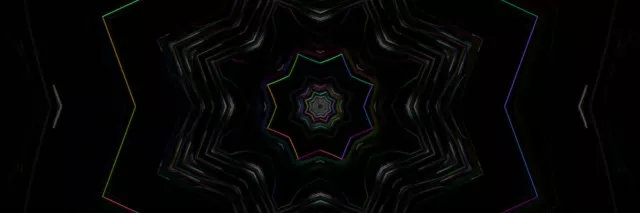 3:1 Neon Tunnel Kaleidoscope VJ Loop 60fps Screensaver