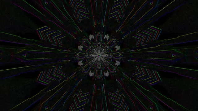 4k uhd 60fps neon tunnel screensaver vj loop kaleidoscope