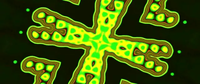 neon tunnel 2.39:1 cinemascope 60fps screensaver vj loop golden yellow star shapes