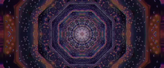 Neon Tunnel Kaleidoscope VJ Loop 2.39:1 Cinemascope 60fps Screensaver