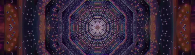 32:9 Ultrawide Neon Tunnel Kaleidoscope VJ Loop 60fps Screensaver