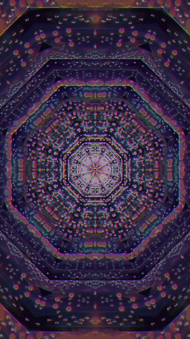 Neon Tunnel Kaleidoscope VJ Loop 9:16 Reels 60fps Screensaver