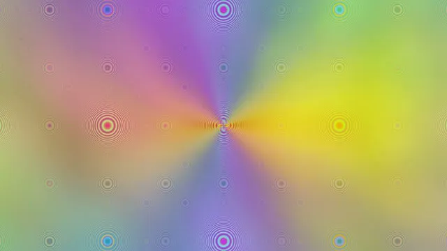 4K UHD 60fps Pulsing Magenta Cyan Gold Concentric Circles Screensaver