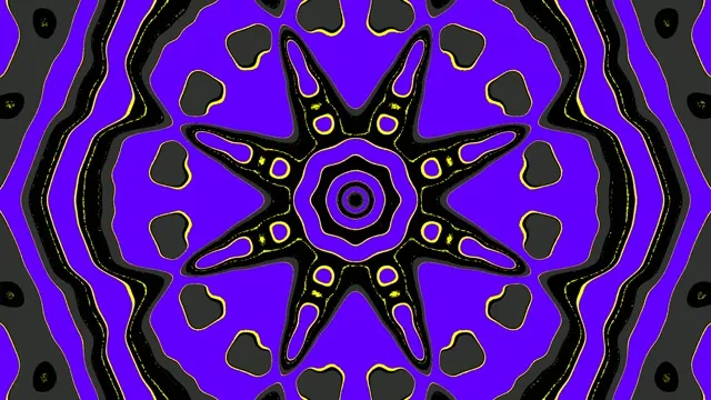 # 4K UHD 60FPS Purple Yellow Kaleidoscope Star VJ Loop