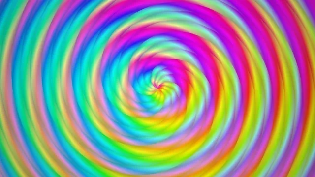4K UHD 60FPS Rainbow Spiral Vortex Screensaver | VJ Loop Motion Background