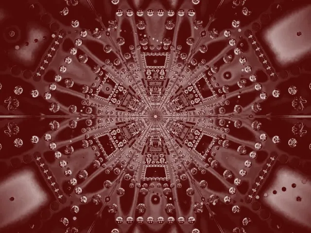 Neon Tunnel Crystalline Mandala VJ Loop 4:3 Classic 60fps Screensaver