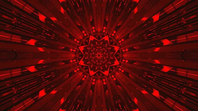 4K Uhd 60Fps Red Neon Tunnel Screensaver Windows 11 Vj Loop Animation