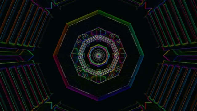 4k uhd 60fps screensaver hexagon vortex motion background