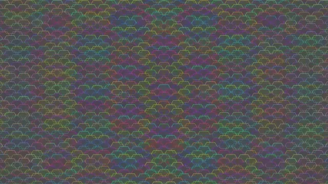 4K UHD 60fps Screensaver | Magenta Cyan Gold Hexagon VJ Loop