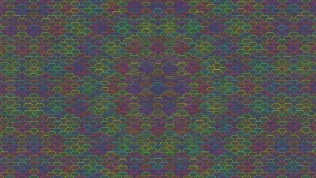 4K UHD 60fps Screensaver | Magenta & Cyan Hexagon VJ Loop