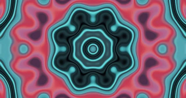 4k uhd 60fps screensaver neon tunnel cyan pink kaleidoscope