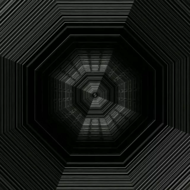 neon tunnel 1:1 square 60fps screensaver geometric mandala vj animation black white