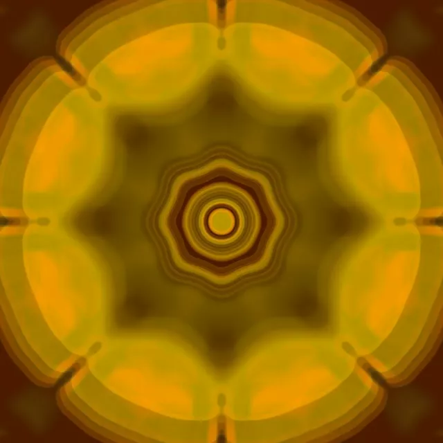 1:1 square 60fps screensaver neon tunnel golden motion background star