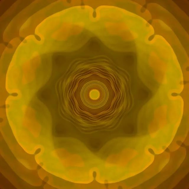 1:1 square 60fps neon tunnel golden hexagon vj loop screensaver