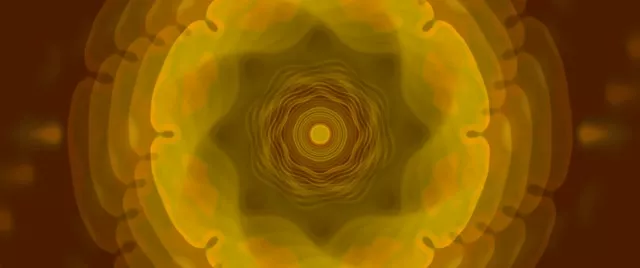 2.39:1 cinemascope 60fps neon tunnel golden pulsating vj loop screensaver