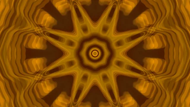 4k uhd 60fps screensaver neon tunnel golden kaleidoscope vj loop