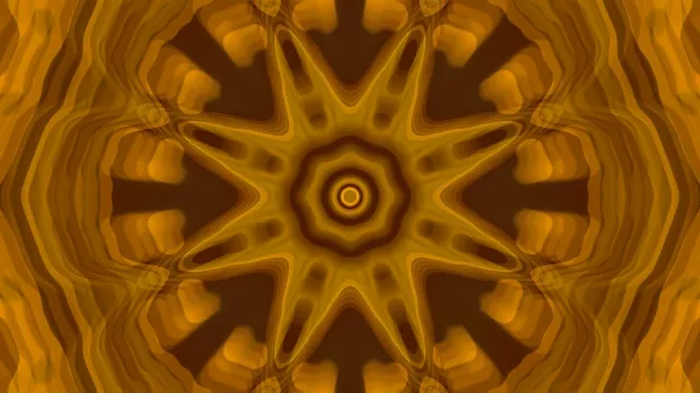 4k uhd 60fps screensaver neon tunnel golden kaleidoscope vj loop