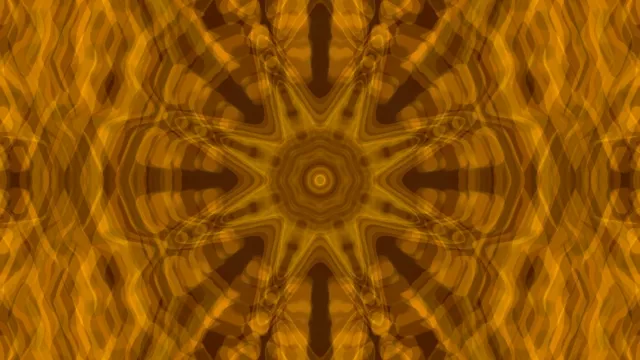 4k uhd 60fps screensaver neon tunnel golden kaleidoscope