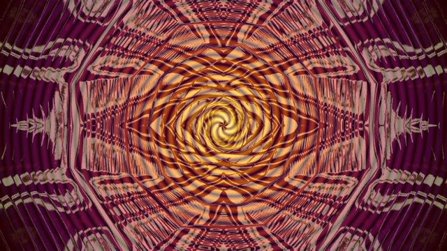 Purple Gold Spiral VJ Loop | Hypnotic Neon Tunnel Screensaver 4K 60fps