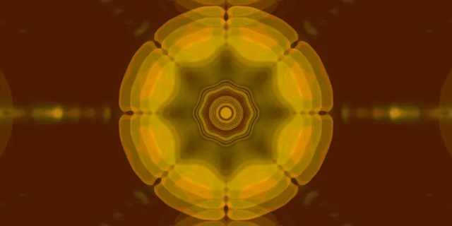 neon tunnel 2:1 univisium 60fps hypnotic golden geometry vj loop screensaver