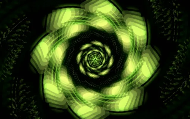 16:10 MacBook 60fps screensaver neon tunnel lime geometric vj loop