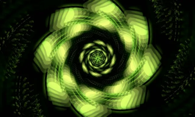 5:3 Wide 60fps screensaver neon tunnel chartreuse kaleidoscope live wallpaper