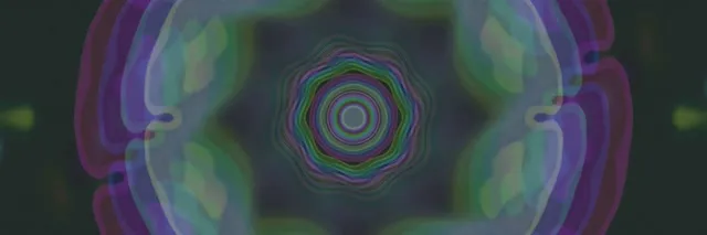 neon tunnel 3:1 triple wide 60fps screensaver symmetrical star vj animation glow