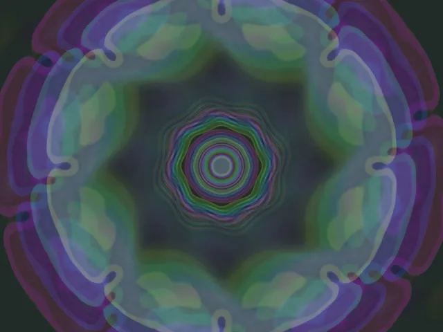 neon tunnel 4:3 classic 60fps screensaver vibrant geometric vj animation tunnel